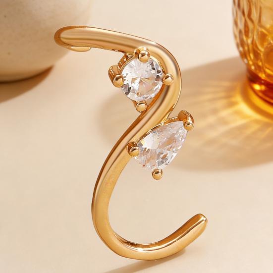 Earrings for Women S-Shape Cubic Zirconia Stud Earrings Jewelry Gift for Her On Valentine's Day Birthday Party