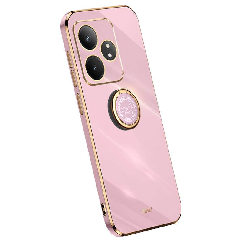 

XINLI For Realme GT Neo6 5G Case Soft TPU Kickstand Electroplating Phone Cover E