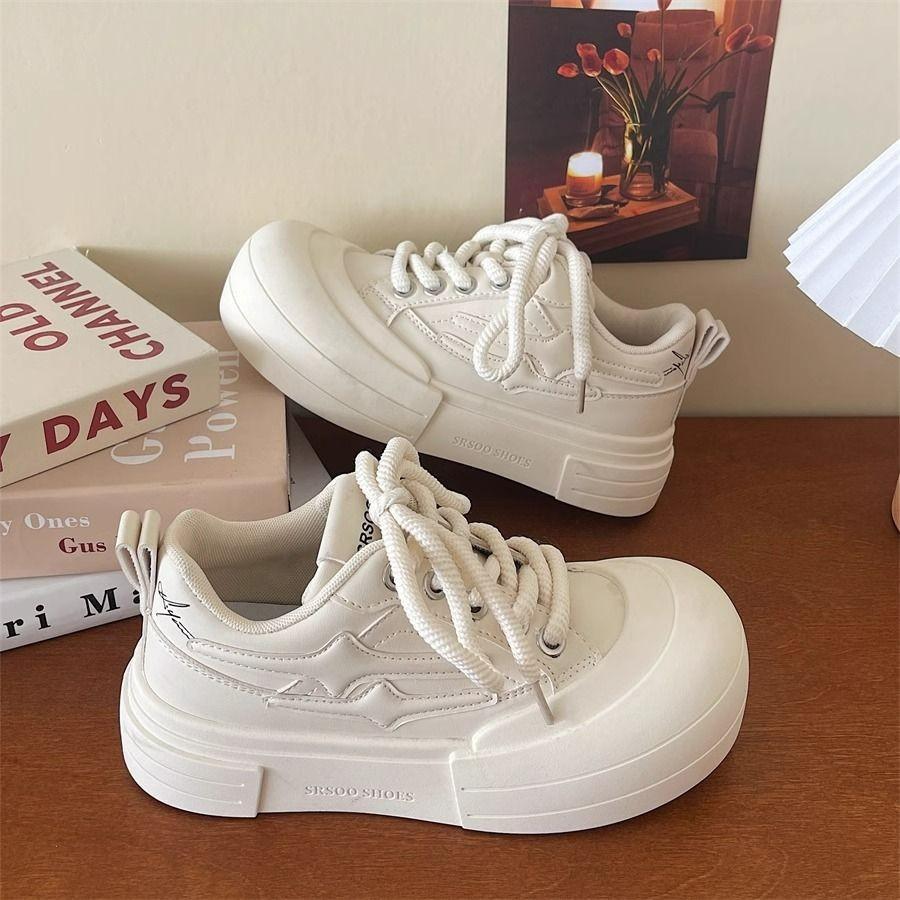 Summer fire versatile platform white shoes women's light sports canvas shoes fashion casual board shoes