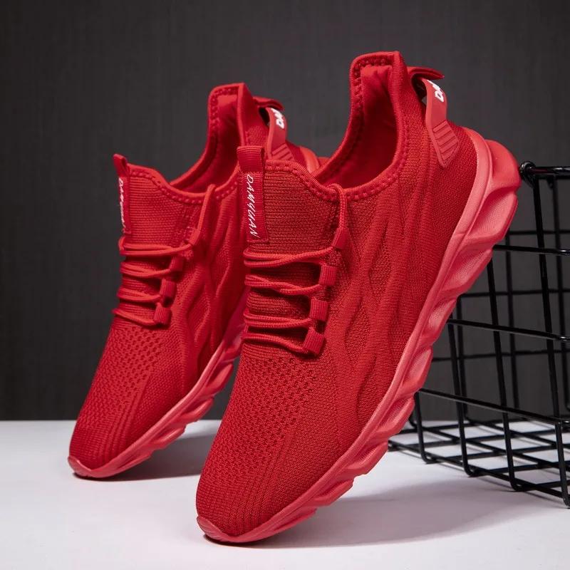 Damyuan Lightweight Running Shoes For Men Outdoor Sports Tennis Shoe Black Sports Trainers Men Vulcanized Tennis Sports Shoes