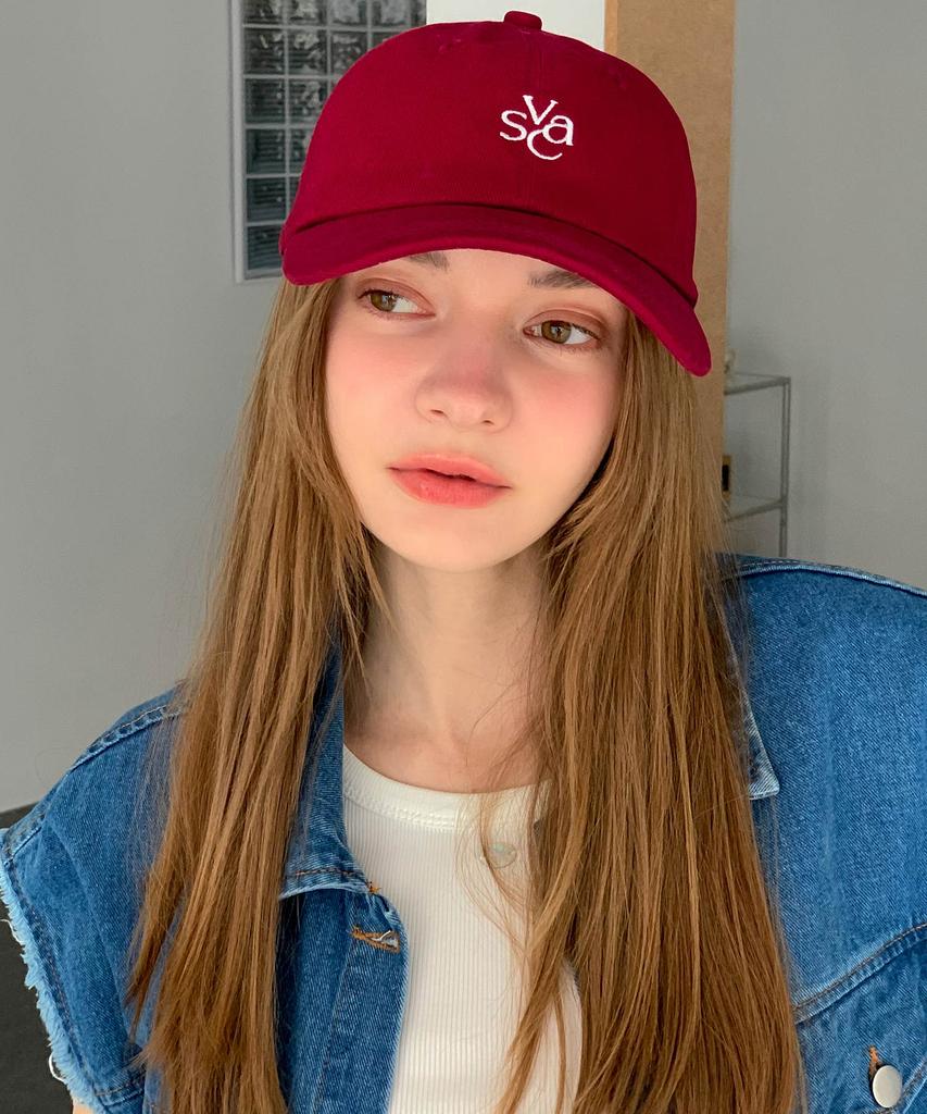Baseukala Vasc Logo Stitch Embroidered Ball Cap Wine
