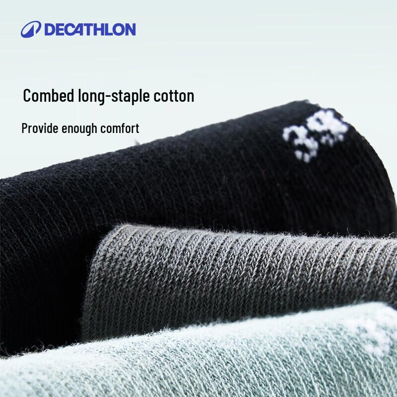 Oddychające skarpetki sportowe na kostkę Decathlon (Pakiet 3 par)