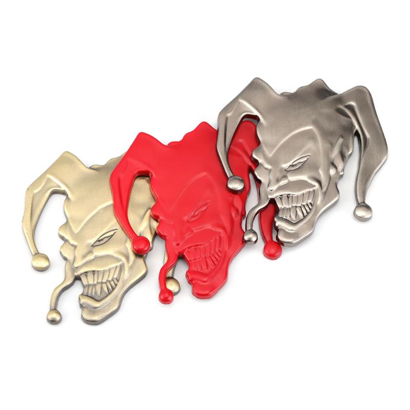 1 Stück 3D Metall The Joker Clown Autoaufkleber Emblem Abzeichen Aufkleber