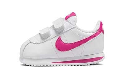 Cortez Basic SL Slip Resistant Cushioning Abrasion Resistant Low Top Running Shoes Pink White Infant And Toddler 904769-109