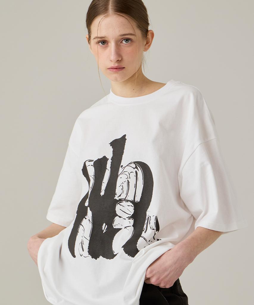 URBANAGE Flow Ubna Oversized Short Sleeve White