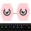 USB Powered Speaker with RGB Lights Volume Control Portable Wired Subwoofer Speaker for Laptop Desktop Computer Desktop