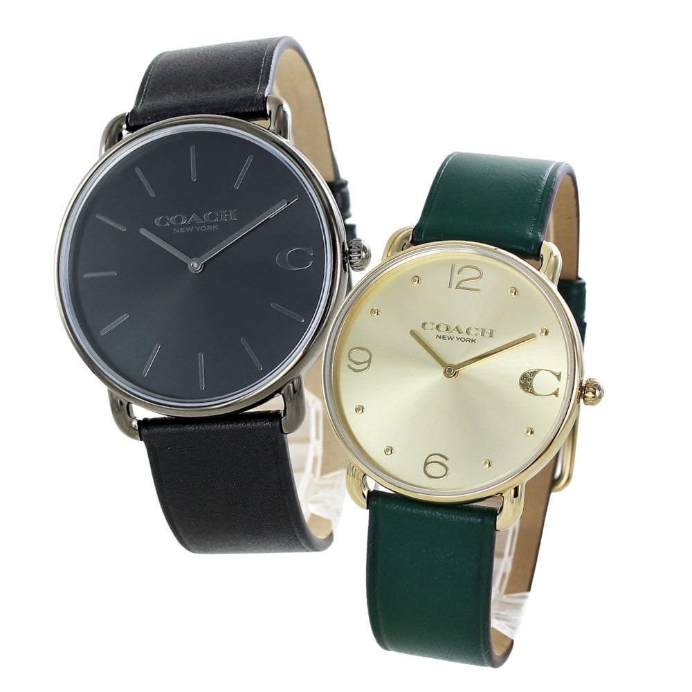 

Парний годинник Парний годинник Elliott Slim Thin Leather Strap Black Green 1460271914504202 [Coach] Чоловічі Жіночі [Елемент]