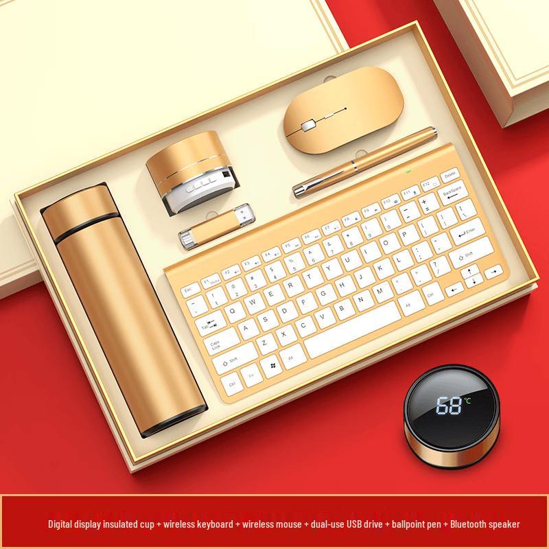 Business Tech Gift Set with Smart Mug Bluetooth Speaker, 16G USB, Pen in Gift Box