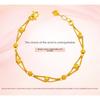 Laos Sand Gold Plated Beaded Bracelet European Coin Style Wedding Jewelry Fashion Accessory