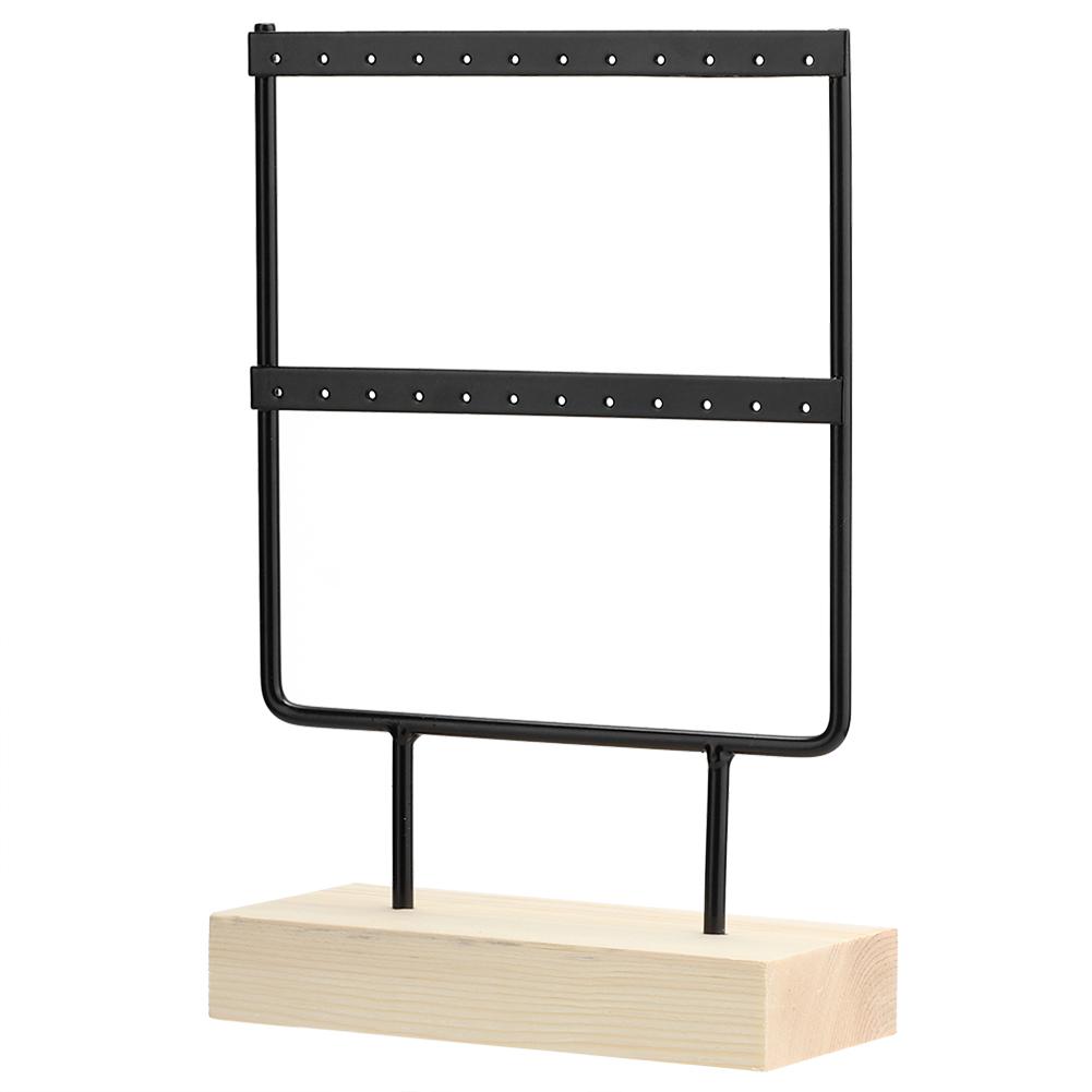 24 Holes Elegant Metal Jewelry Storage Rack Earrings Necklace Display Stand   for Home