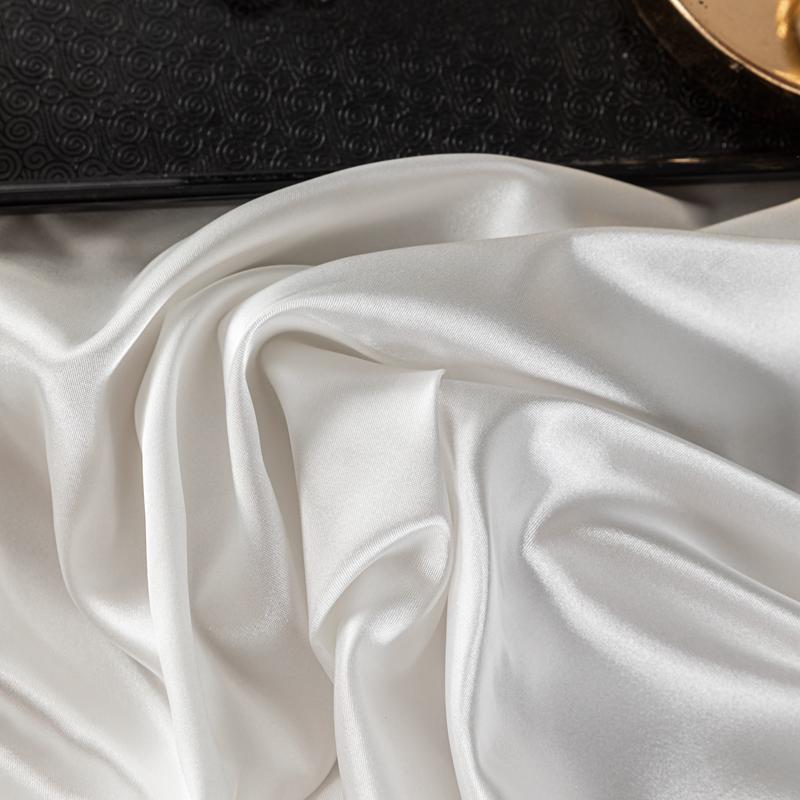 Luxury Silk Satin Bedding Set King Queen Size Bed Cover Flat Sheet Pillowcase for Sleep Home Decro Mulberry Silk Bed Sets