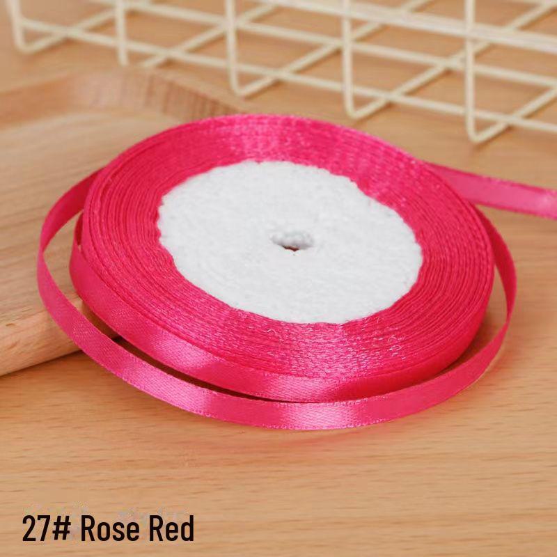 0,6 cm saténová stuha pro DIY mašle, čelenky do vlasů, svatební kytice a balení dárků