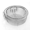 Filter Basket Frying Basket Cooking Tool Stainless Steel Texture Round Basket Cooking Accessory Deep Fryers Strainers