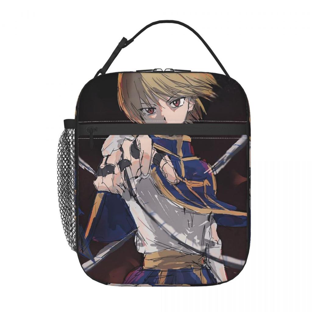 Cartoon Anime Hunter X Hunter Insulated Lunch Bag for Women Kids Portable Food Boxes Thermal Lunch Box Tote