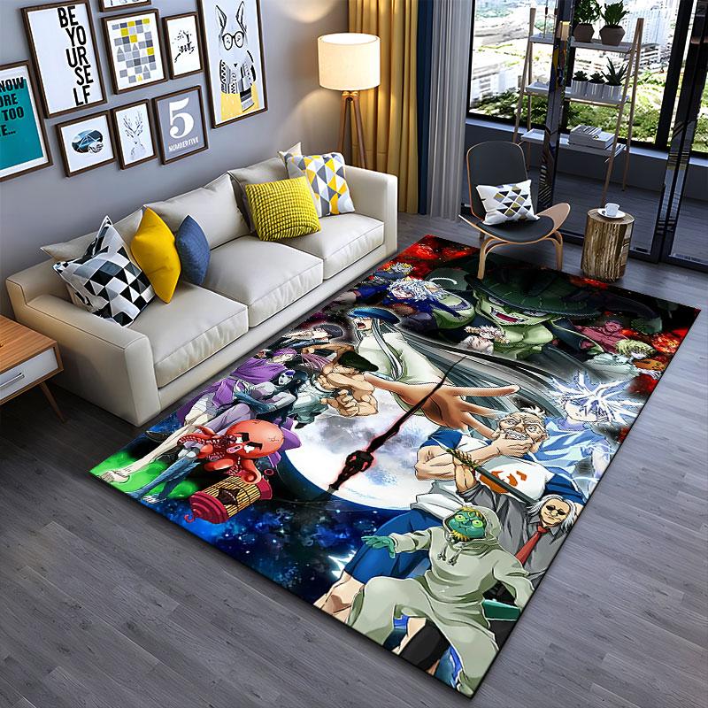 Anime Style Characters Carpet suitable as a non-slip mat for the living room or bedroom sofa