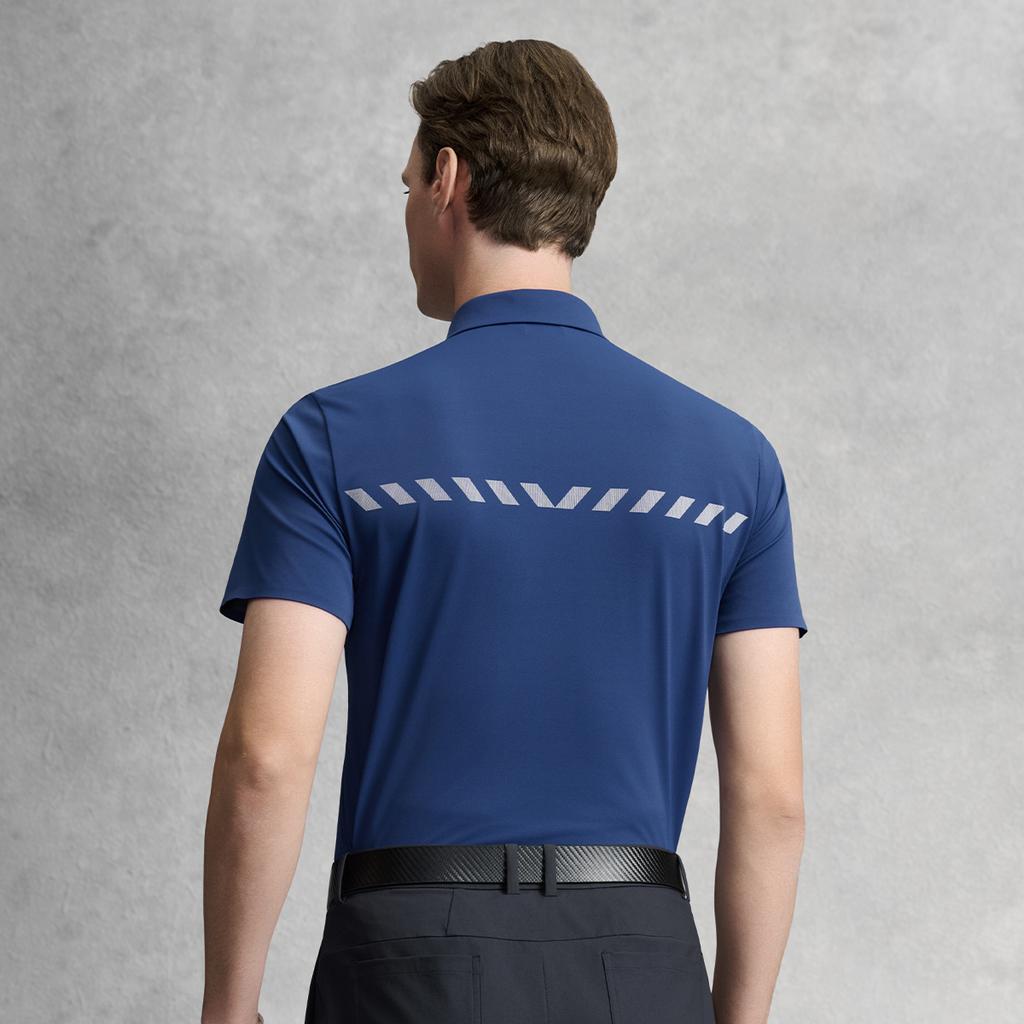 FILA Golf Series Contact Cool Classic Design Polo Shirt Men tops Deep-Sapphire-Blue A11M625160FNV