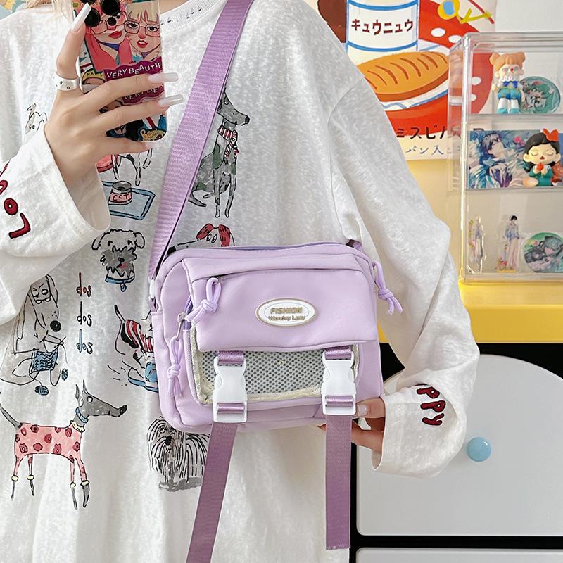 

Simple and fashionable shoulder bag, summer new trendy girl bag, casual and fashionable oblique span bag, tote bag. фиолетовый