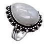 Moonstone Gemstone Ethnic Handmade Antique Design Ring US Size-6.75 Z 249