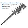 Double Sided Wide Fine Tooth Highlighting Comb Professional Piece Strip Dyed Hair Comb Black