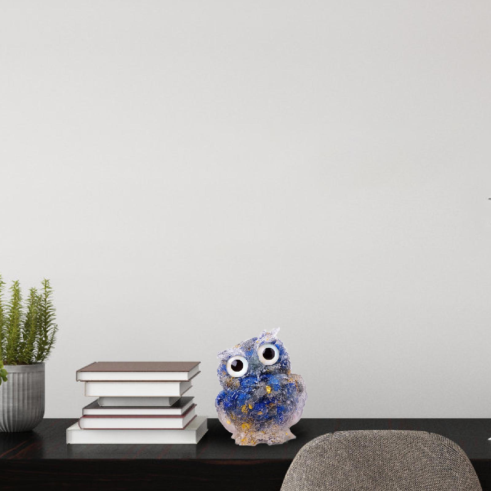 

Украшение рабочего стола, креативная сувенирная статуя совы для гостиной, внутреннего стола blue