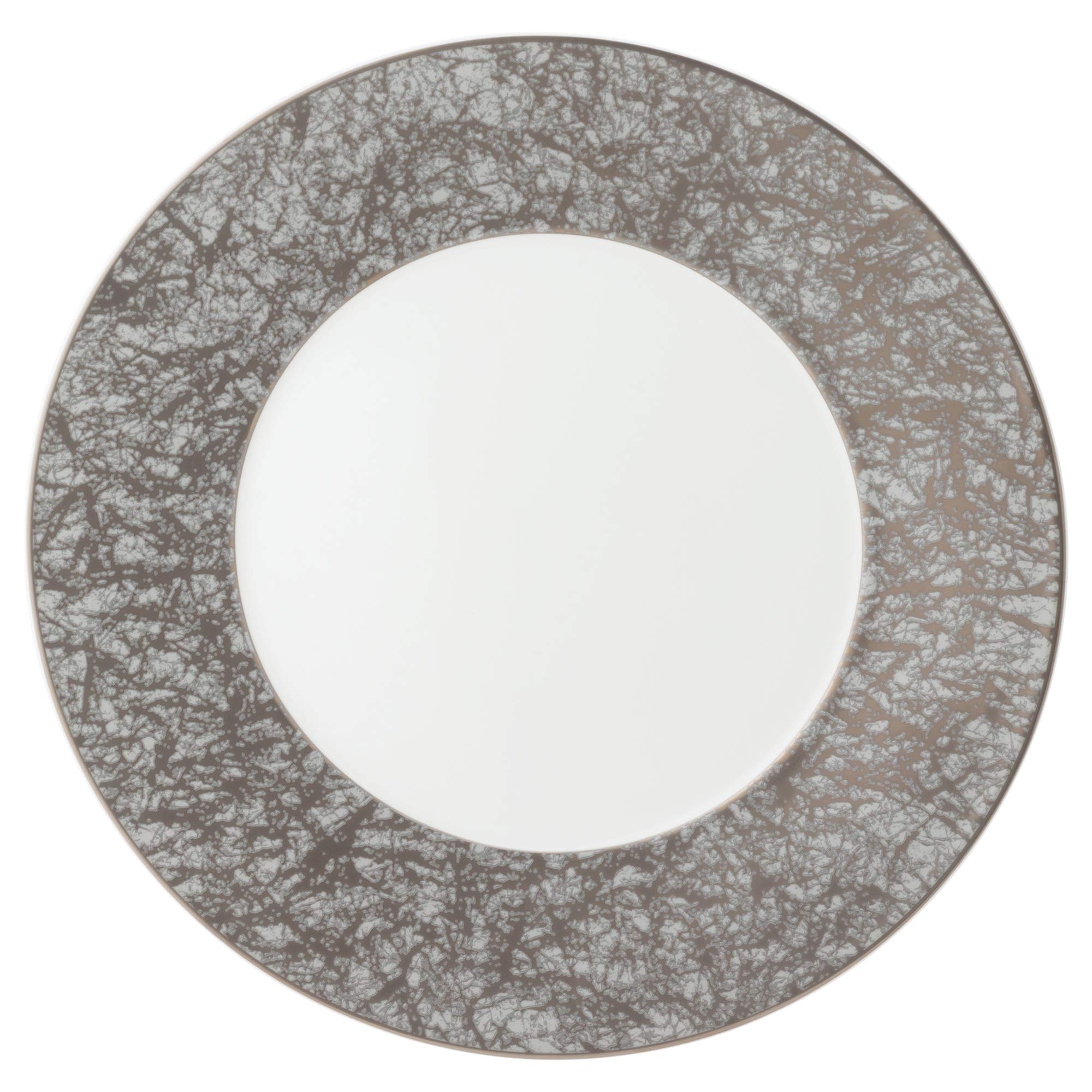 

NARUMI Plate Washi 30cm Silver Stylish Elegant Large Plate Flat Plate Rim Made in Japan (Platinum) 51356-5727