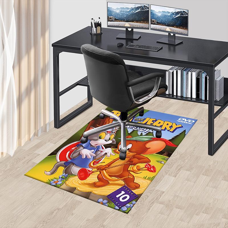1pc Tom and Jerry Carpet, for Home & Office Decor, Desk Chair Carpet, Festive GiftL1471