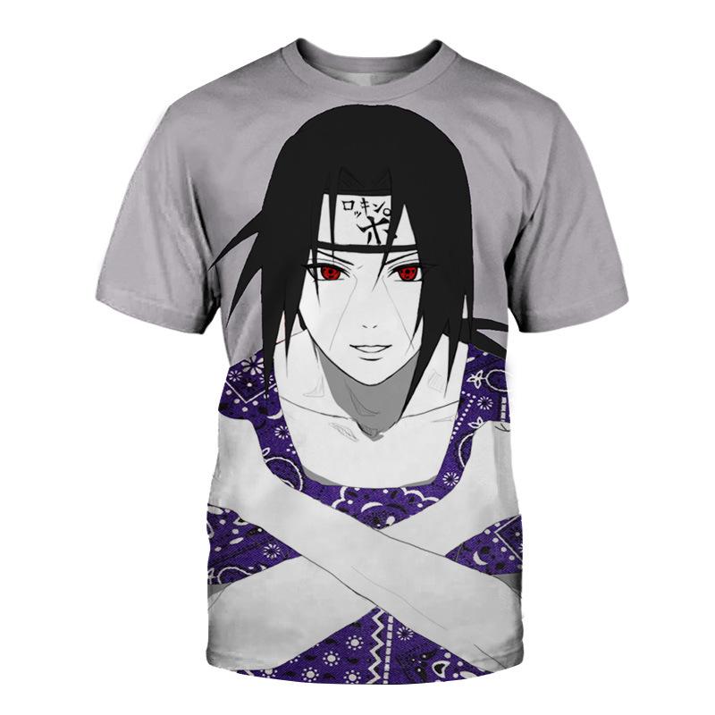 New Naruto 3D Digital Printed T-shirt Short Sleeved Men's  Clothing T-shirt