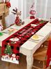 1pc Merry Christmas Snowman Snowflake Christmas Tree Pattern Table Runner, Christmas Tablecloth, Polyester Christmas Table Cover, Merry Christmas,