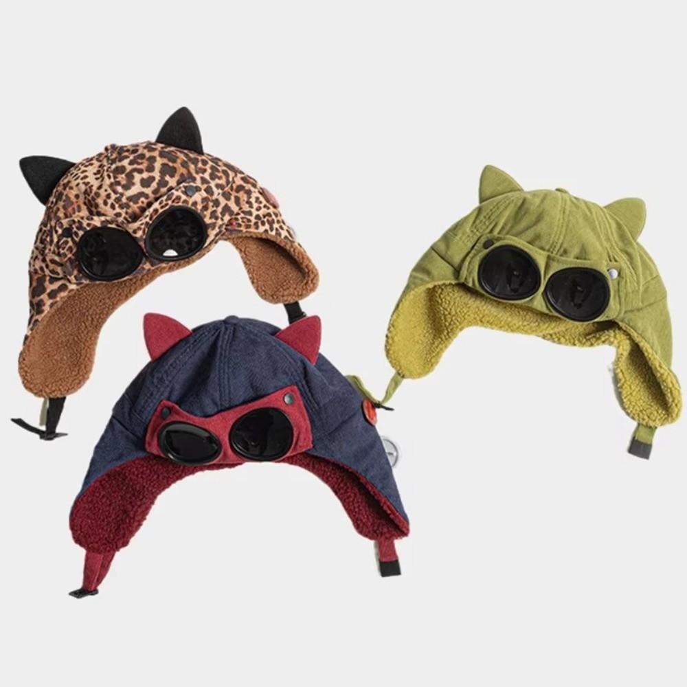 Verdickte Bombermützen Warme Skimützen mit Ohrenschutz Fliegermützen Winter Outdoor Modebekleidung