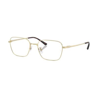 RAYBAN Fashion All-match Titanium Square Optical Eyeglasses Unisex Couple Gold Alloy Prescription Glasses Frames Style 14 0RX8784D-1251