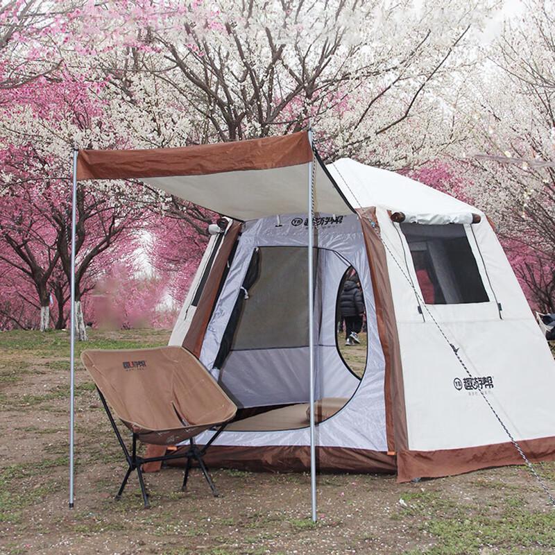 Automatic 4-6 Person Hexagonal Outdoor Camping Tent