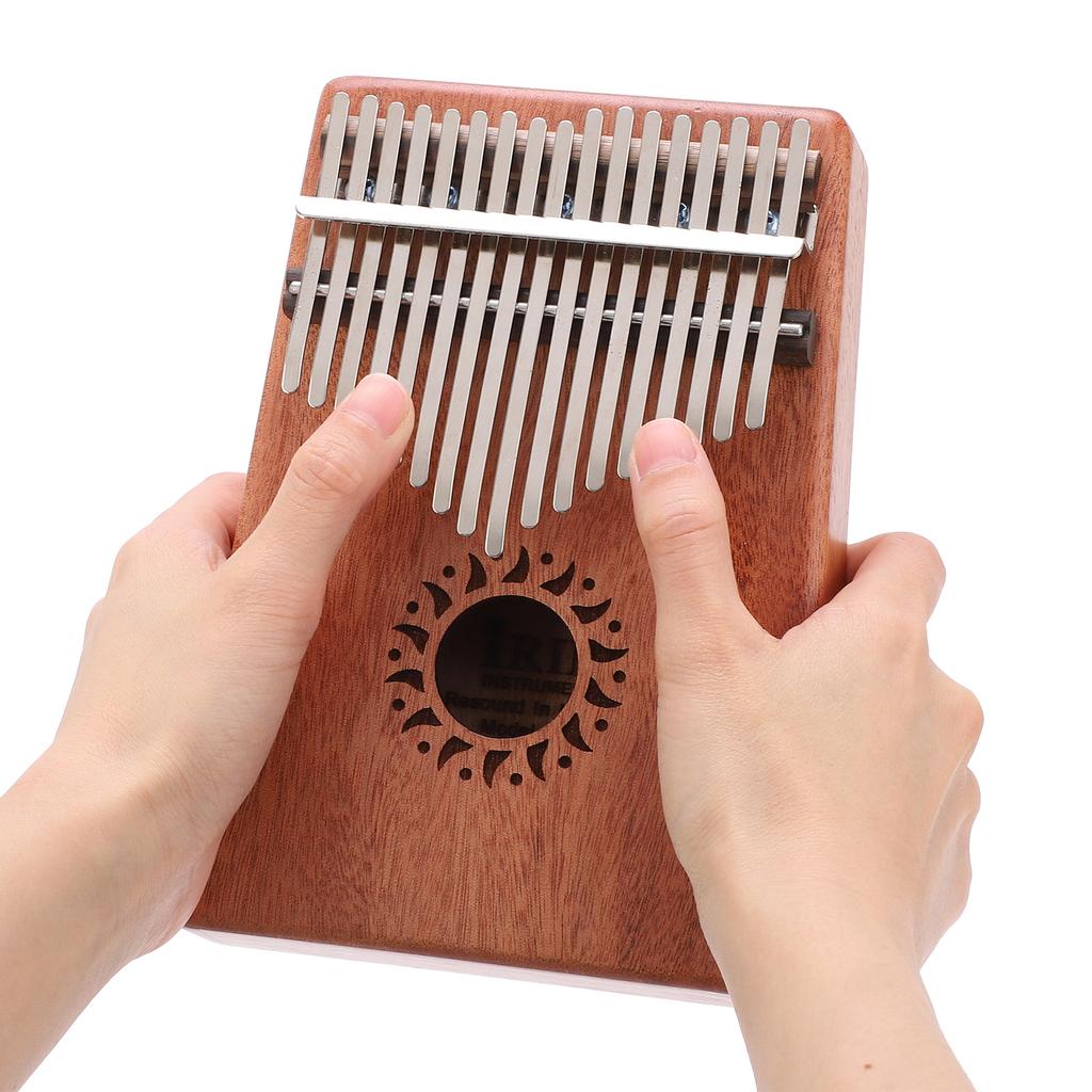 Thumb Piano Protable Mahogany Wood Finger 17 Keys Mbira Kalimba Musical Instrument