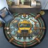 Industrial Water Treatment Truck Round Area Rug Under Office Chairs Bedroom Living Room Home Decor