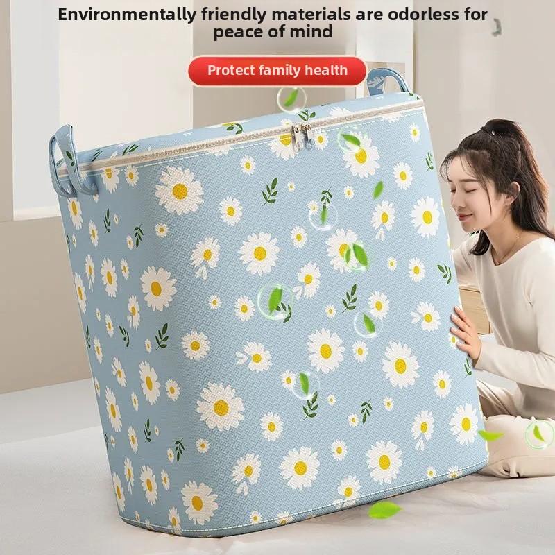 Large Capacity Quilt Storage Bags, Thickened Clothes Storage Bags for Moving, Moisture-proof Blanket Storage Containers