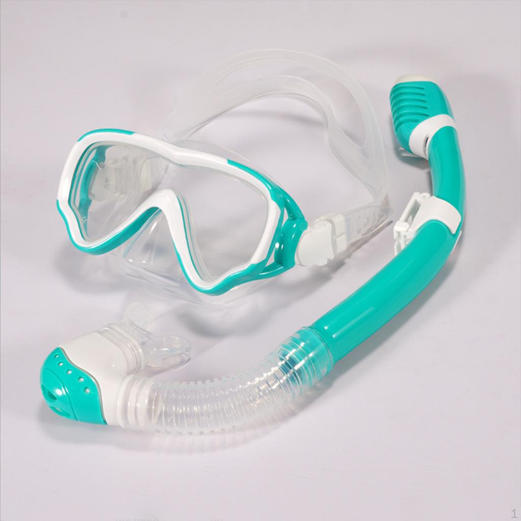Kids Snorkel Set Swim Diving Goggles Anti Fog Snorkeling Gear for Scuba Water Activities