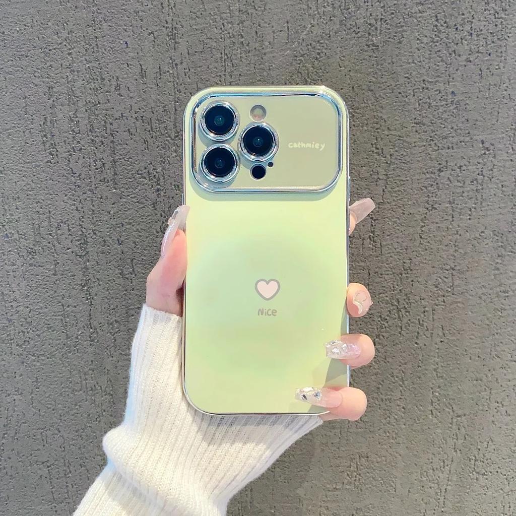 Halo Gradient Love for Apple Phone Case 16promax New 15promax Cartoon 14plus Electroplating