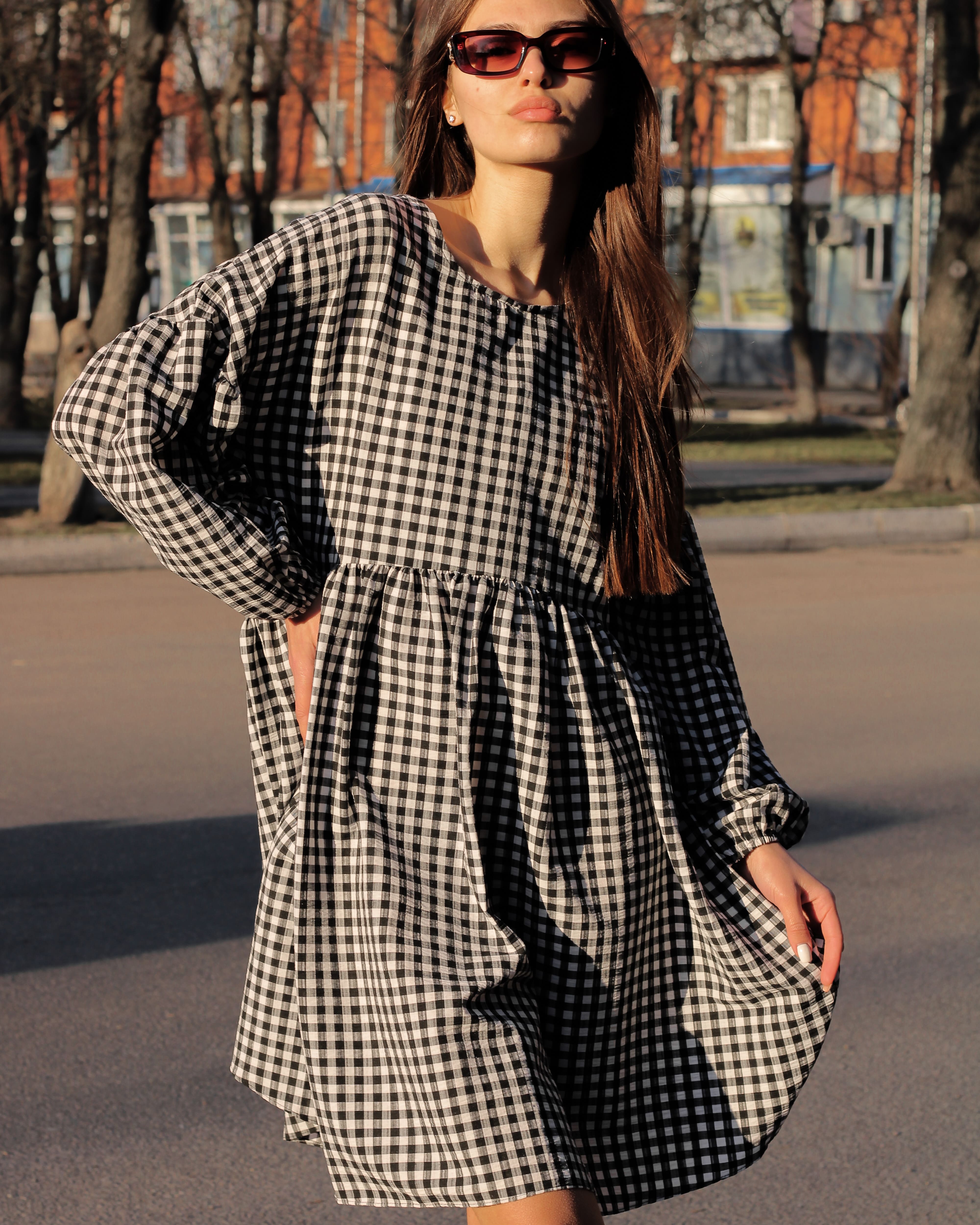 

Платье женское SOUL 31116 S-M черно-белое L-XL