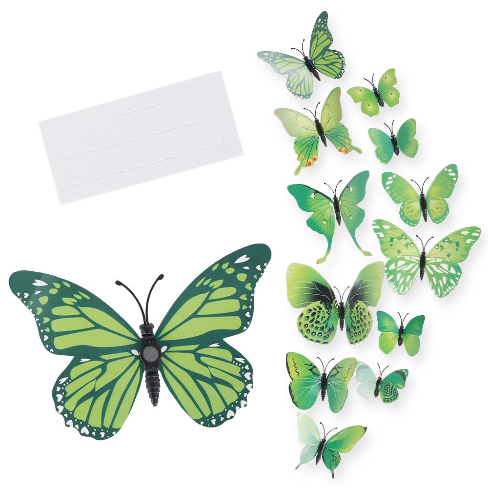 Butterflies Wall Stickers New Year Gift Home Bedroom Room Decorations 3D Butterfly DIY Art Decor Self For Living Room Decals