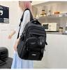 Korean-Style Color Block Backpack - Versatile, Fashionable, Large Capacity for Middle and High School Students