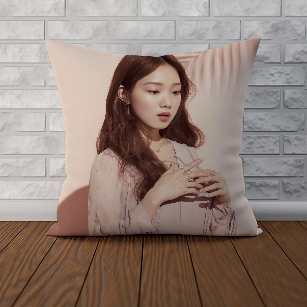 Actor Lee Sung Kyung Pillow Case For Car Sofa Decorative Home Doublesided Print Plush Square Throw Pillow Cushion Cover