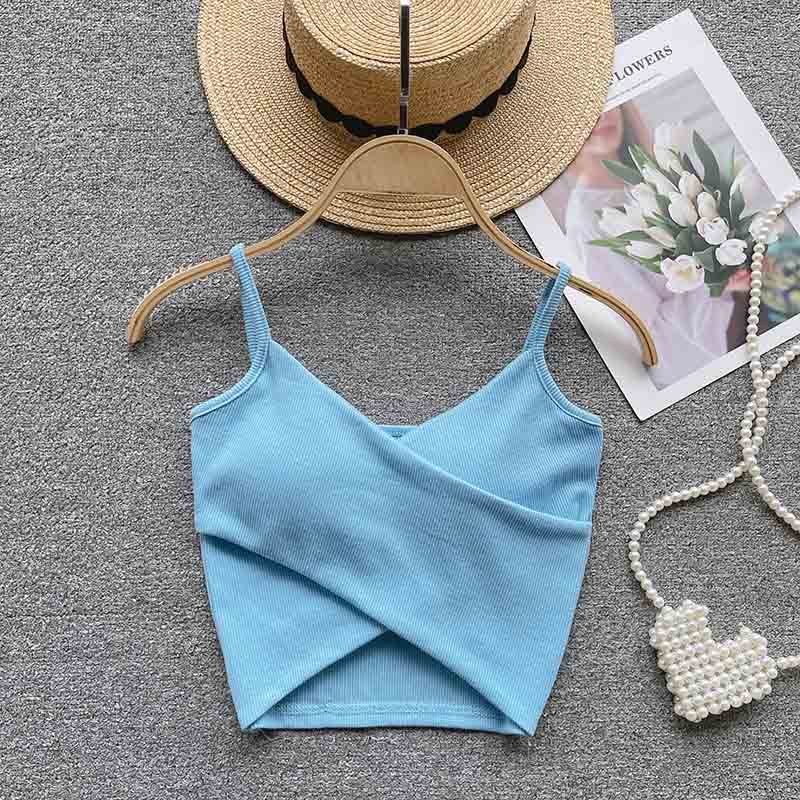 Irregular Casual Sport Camisole Women Strap Design Solid Fashion 2023 Y2K Elegant Ladies Chic Slim Tank Tops