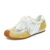 Leather Lace Women's Spring New with Skirt Mesh Breathable Pearl Versatile Board Shoes