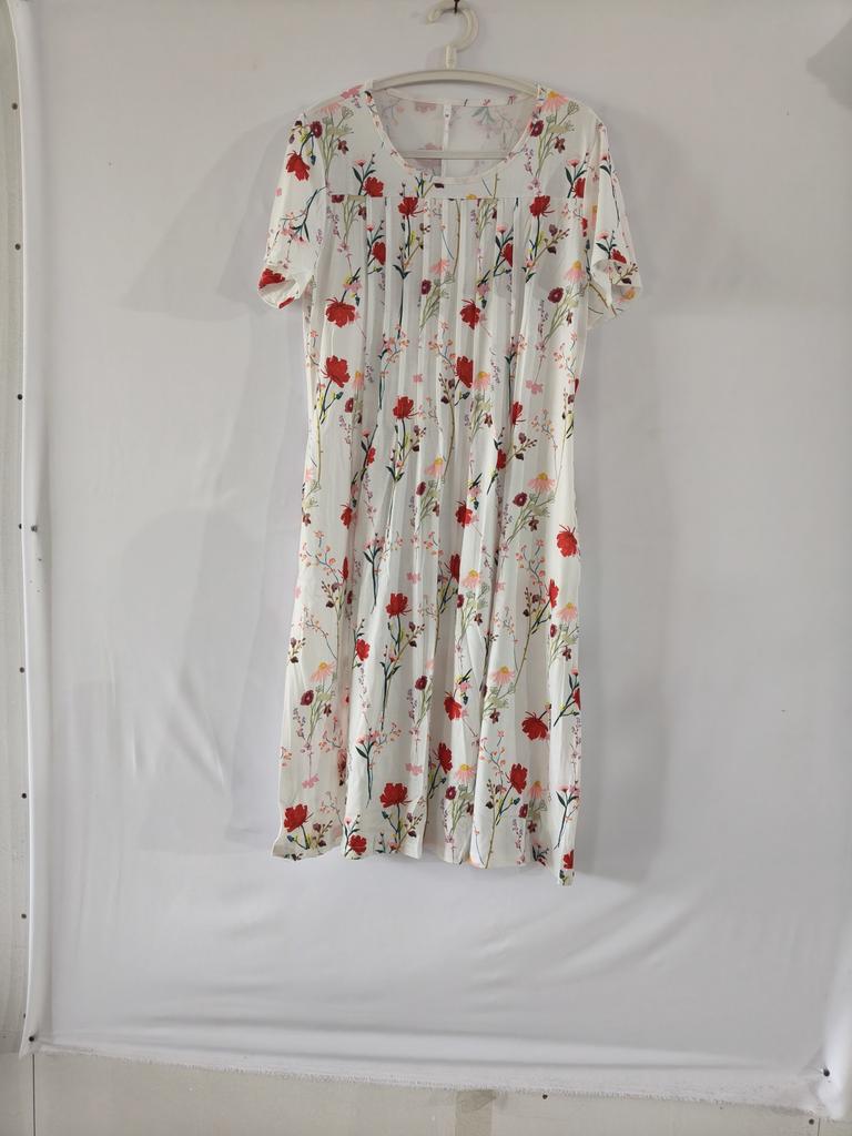 Frauen Lose Sommer Floral Vintage Sexy Rüschen Tasche Kleid