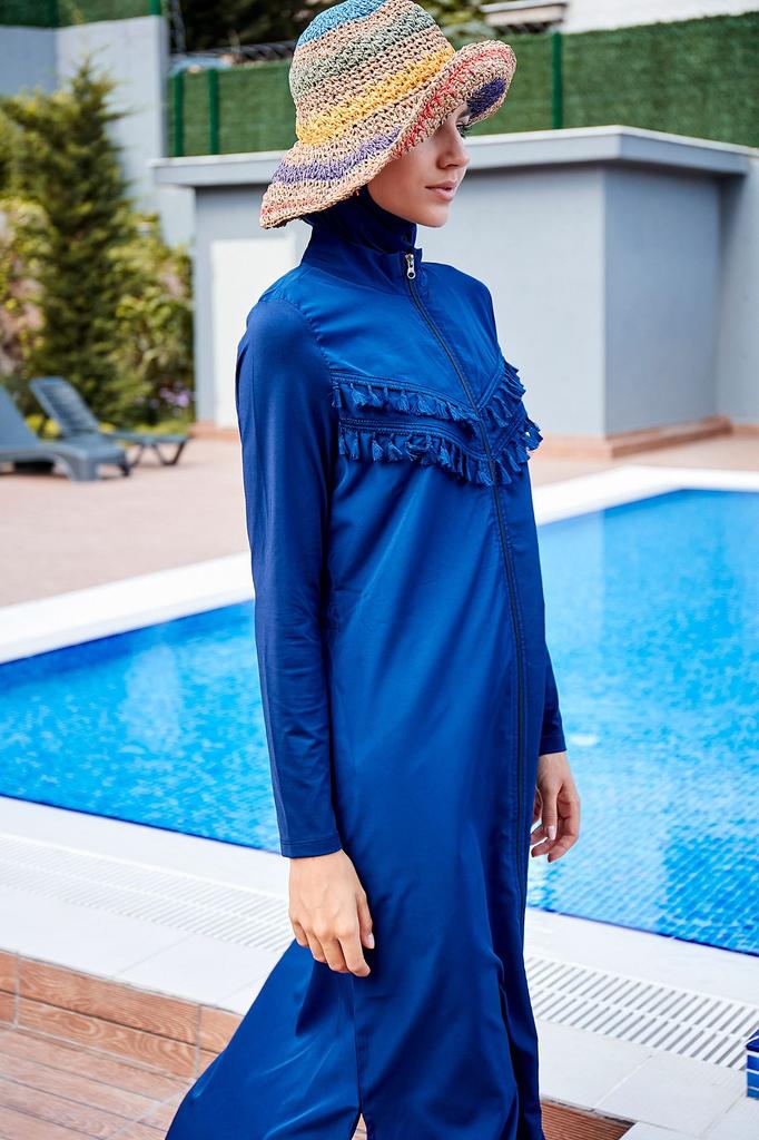 Muslimischer bescheidener islamischer Burkini-Strand-Schwimmanzug für Damen, Bademode, Hijab, Strandmode, Badeanzug 