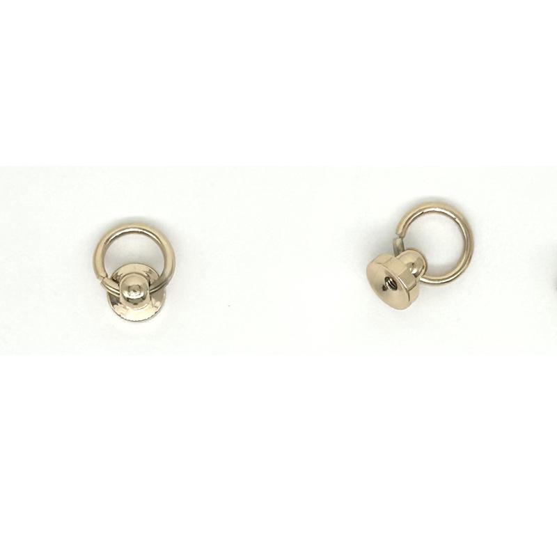 Zinc Alloy Ear Buckle Monk Head Ring with Nipple Stud for Phone Cases