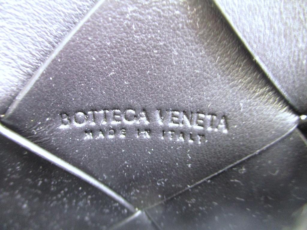 Authentic BOTTEGA VENETA Intrecciato Diago Black Leather Coin Purse Credit Card Holder #b067  Seller Refurbished