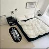 Black White Funny Creative Carpet Smiling Face Skull Rug Comfortable Soft Bedroom Rugs Living Room Decoration Non-slip Floor Mat
