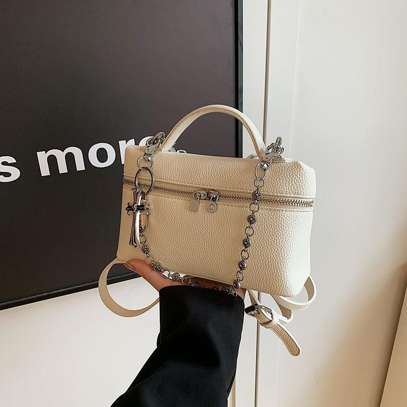 Neue modische High-End-Ketten-Tasche in Unifarbe, tragbar, Schultertasche, Umhängetasche, trendige Damenhandtasche