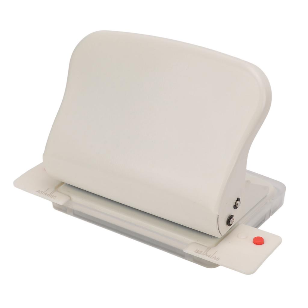 Hole Punch Metal Body Incisive Plastic Bottom Pad 10 Holes Handheld Paper Punch for Bookbinding Documentation
