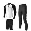 Mens Rash Guard Set UV Protection Long Sleeve Swimwear Surfing Snorkeling Diving Outdoor Water Sports